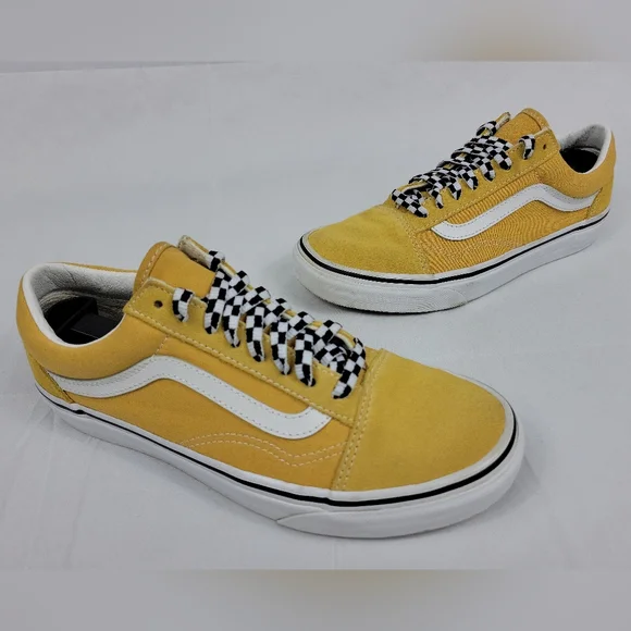Vans Off The Wall Low Top Comfort Shoes Mens 6.5 Womens 8 Yellow Sneakers 751505 - Picture 1 of 12